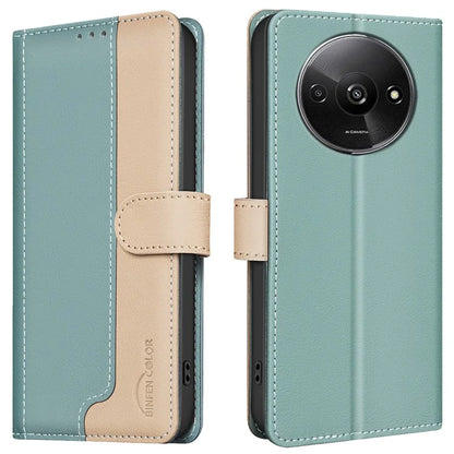 BINFEN COLOR BF33 For Xiaomi Poco C61 4G / Redmi A3 4G Leather Phone Case RFID Blocking