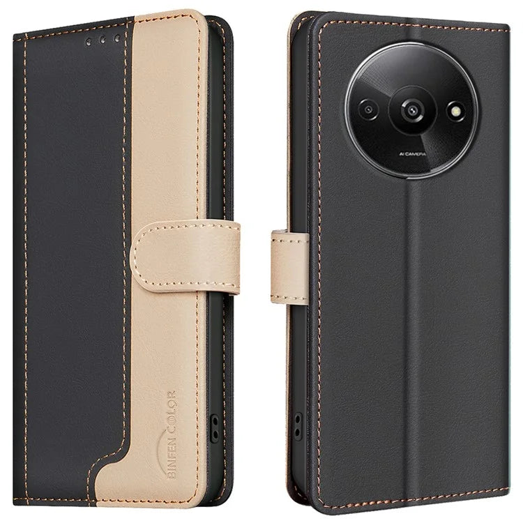 BINFEN COLOR BF33 For Xiaomi Poco C61 4G / Redmi A3 4G Leather Phone Case RFID Blocking