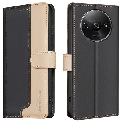 BINFEN COLOR BF33 For Xiaomi Poco C61 4G / Redmi A3 4G Leather Phone Case RFID Blocking