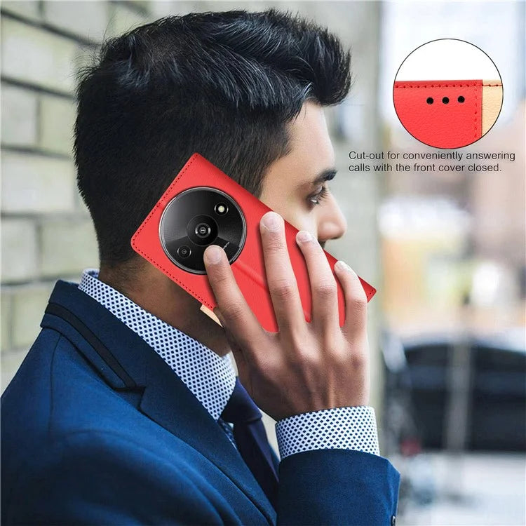 BINFEN COLOR BF33 For Xiaomi Poco C61 4G / Redmi A3 4G Leather Phone Case RFID Blocking