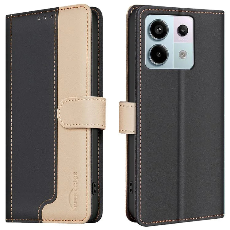 BINFEN COLOR BF33 For Xiaomi Redmi Note 13 Pro 4G / Poco M6 Pro 4G Leather Wallet Phone Case