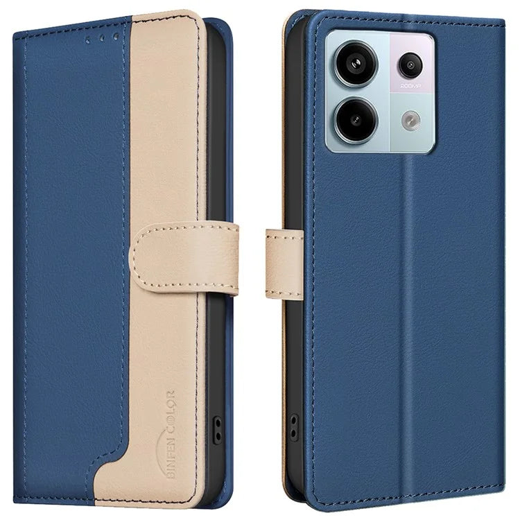 BINFEN COLOR BF33 For Xiaomi Redmi Note 13 Pro 4G / Poco M6 Pro 4G Leather Wallet Phone Case