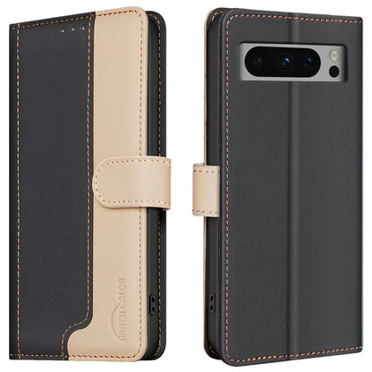 BINFEN COLOR BF33 For Google Pixel 8 Pro Wallet Case PU Leather RFID Blocking Phone Cover
