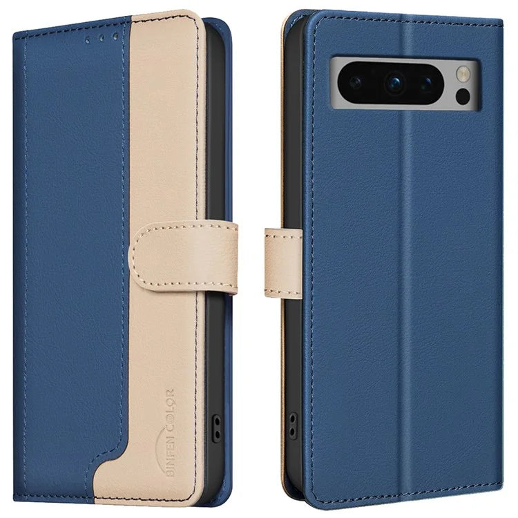 BINFEN COLOR BF33 For Google Pixel 8 Pro Wallet Case PU Leather RFID Blocking Phone Cover
