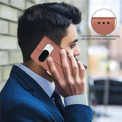 BINFEN COLOR BF33 For Google Pixel 8 Case RFID Blocking Leather Cover Splicing Color
