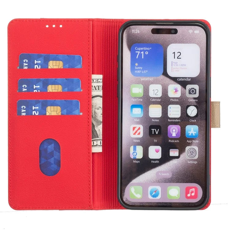 BINFEN COLOR BF33 For Google Pixel 8 Case RFID Blocking Leather Cover Splicing Color