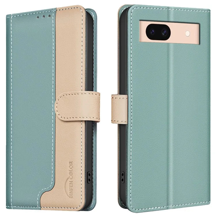 BINFEN COLOR BF33 For Google Pixel 8a Case RFID Blocking PU Leather Flip Phone Cover
