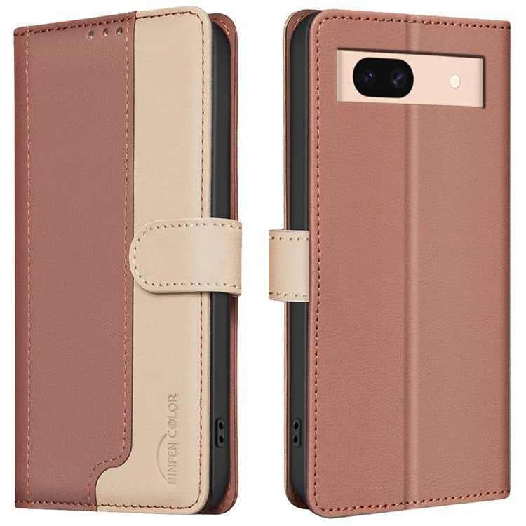 BINFEN COLOR BF33 For Google Pixel 8a Case RFID Blocking PU Leather Flip Phone Cover