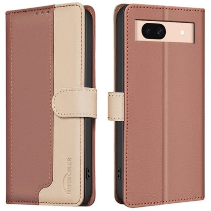BINFEN COLOR BF33 For Google Pixel 8a Case RFID Blocking PU Leather Flip Phone Cover