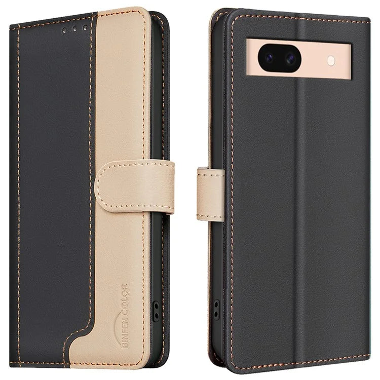 BINFEN COLOR BF33 For Google Pixel 8a Case RFID Blocking PU Leather Flip Phone Cover