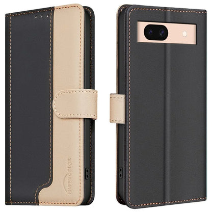 BINFEN COLOR BF33 For Google Pixel 8a Case RFID Blocking PU Leather Flip Phone Cover