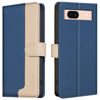 BINFEN COLOR BF33 For Google Pixel 8a Case RFID Blocking PU Leather Flip Phone Cover