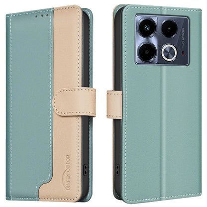 BINFEN COLOR BF33 For Infinix Note 40 Case RFID Blocking Leather Phone Cover Wallet