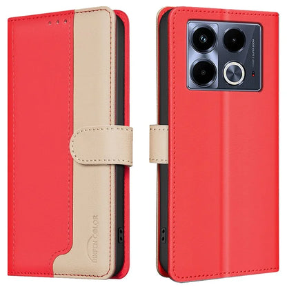BINFEN COLOR BF33 For Infinix Note 40 Case RFID Blocking Leather Phone Cover Wallet