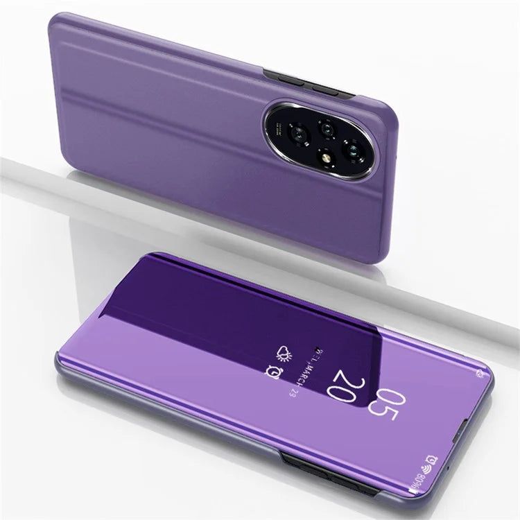 For Honor 200 Pro 5G Case View Window PU Leather Stand Phone Cover