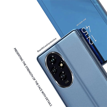 For Honor 200 Pro 5G Case View Window PU Leather Stand Phone Cover