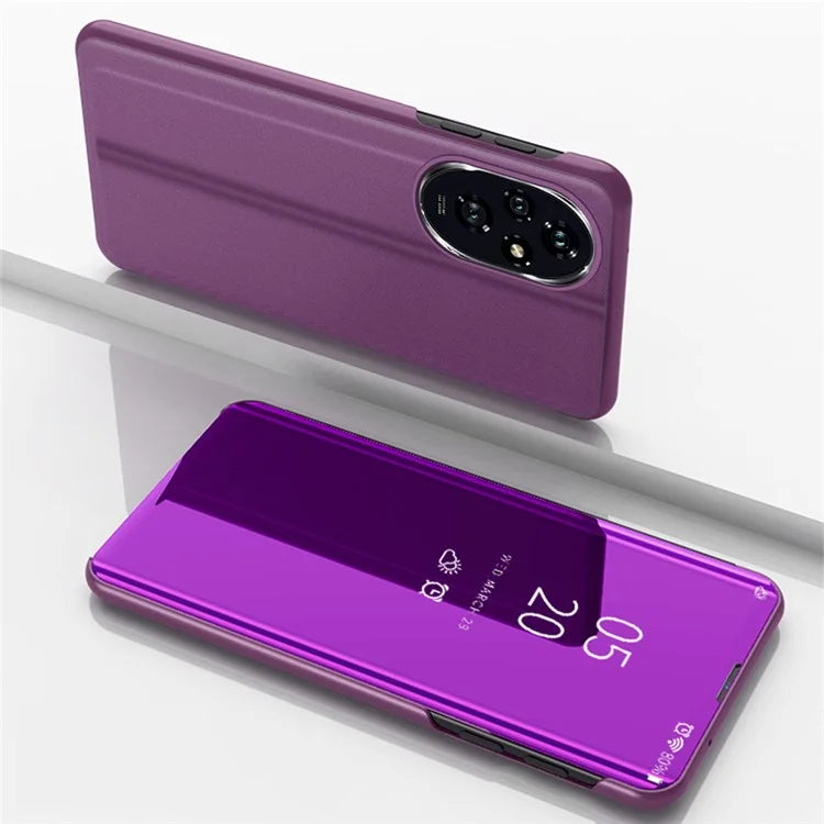 For Honor 200 Pro 5G Case View Window PU Leather Stand Phone Cover