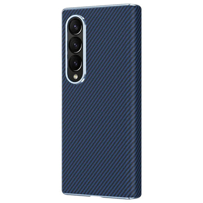 For Samsung Galaxy Z Fold4 5G Case Carbon Fiber Texture Leather Hard PC Phone Cover