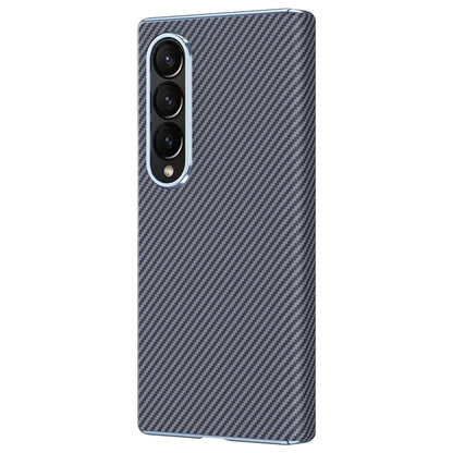 For Samsung Galaxy Z Fold4 5G Case Carbon Fiber Texture Leather Hard PC Phone Cover