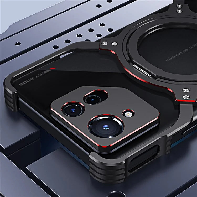 For Asus ROG Phone 8 5G / 8 Pro 5G Bumper Case Frameless Magnetic Kickstand Metal Phone Cover