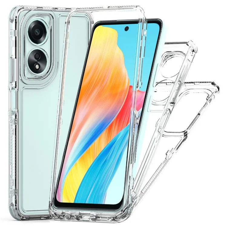 For Oppo A58 4G Case Acrylic+TPU High Transparency Phone Cover