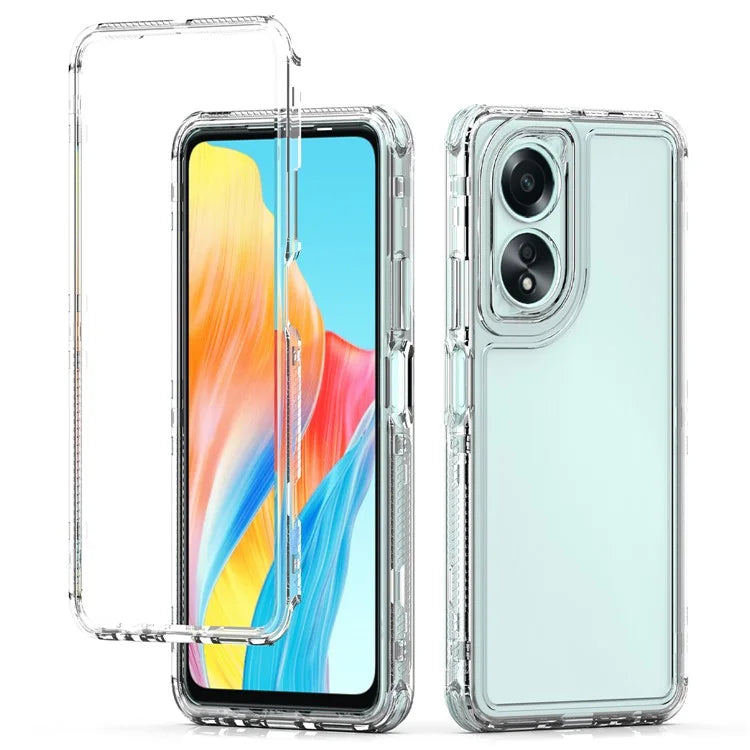 For Oppo A58 4G Case Acrylic+TPU High Transparency Phone Cover