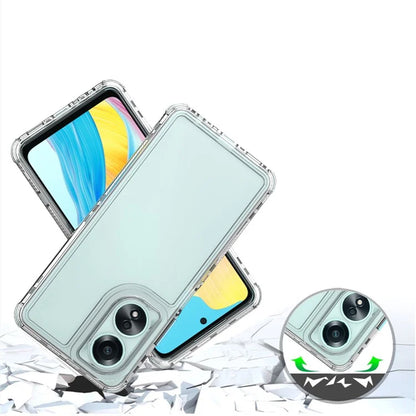 For Oppo A58 4G Case Acrylic+TPU High Transparency Phone Cover