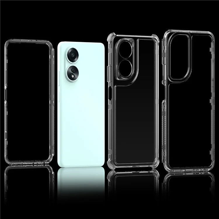 For Oppo A58 4G Case Acrylic+TPU High Transparency Phone Cover