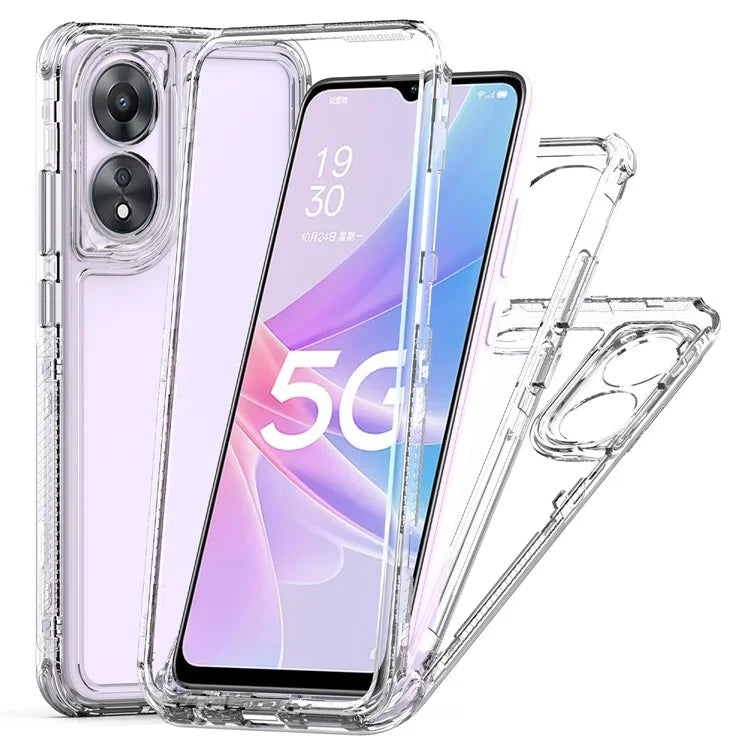 For Oppo A78 4G Case Drop-proof Clear Acrylic+TPU Phone Cover