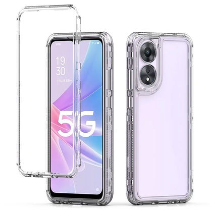 For Oppo A78 4G Case Drop-proof Clear Acrylic+TPU Phone Cover