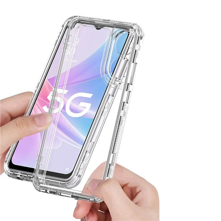 For Oppo A78 4G Case Drop-proof Clear Acrylic+TPU Phone Cover