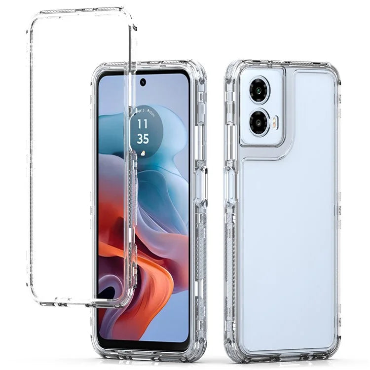 For Motorola Moto G45 5G / G34 5G Case 3-in-1 Acrylic+TPU Protective Phone Cover