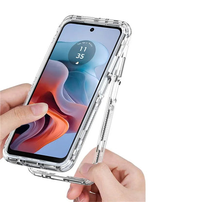 For Motorola Moto G45 5G / G34 5G Case 3-in-1 Acrylic+TPU Protective Phone Cover