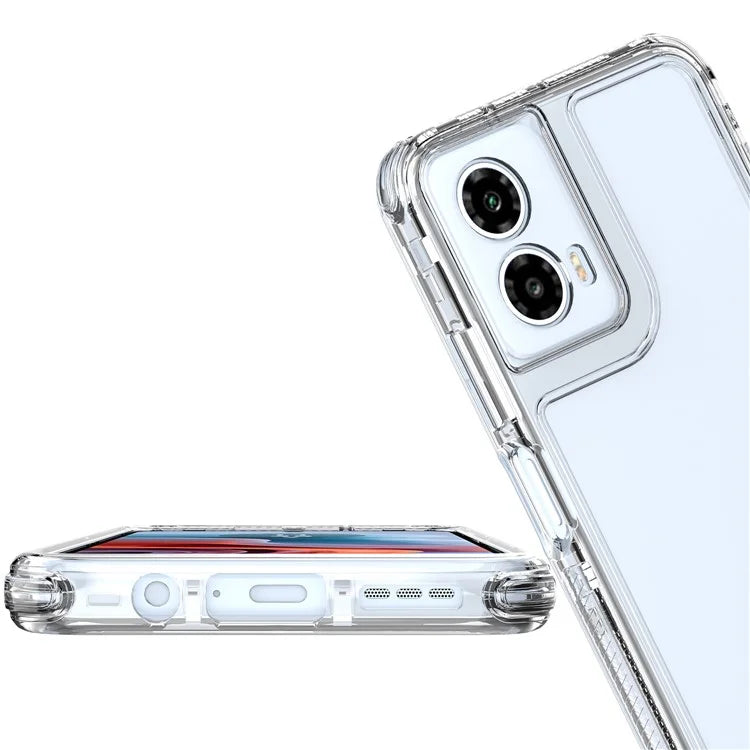 For Motorola Moto G45 5G / G34 5G Case 3-in-1 Acrylic+TPU Protective Phone Cover