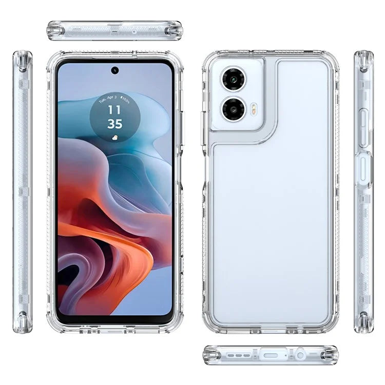 For Motorola Moto G45 5G / G34 5G Case 3-in-1 Acrylic+TPU Protective Phone Cover