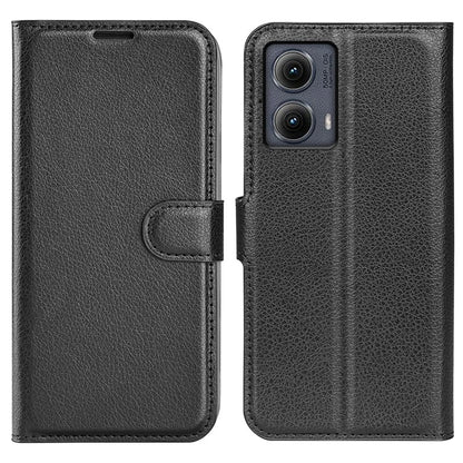 For Motorola Edge (2024) 5G Wallet Case Litchi Texture Leather Phone Cover