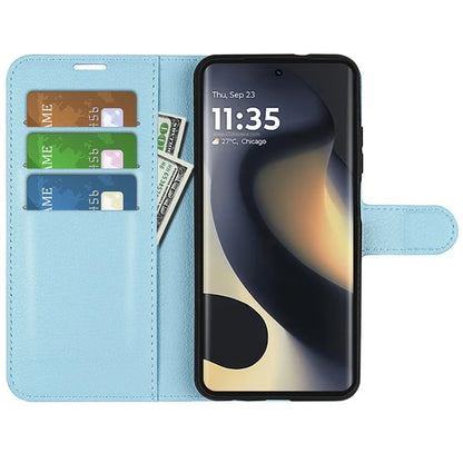 For Motorola Edge (2024) 5G Wallet Case Litchi Texture Leather Phone Cover