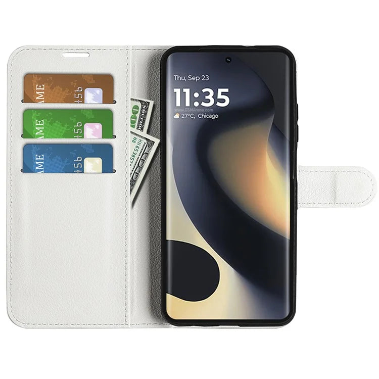 For Motorola Edge (2024) 5G Wallet Case Litchi Texture Leather Phone Cover
