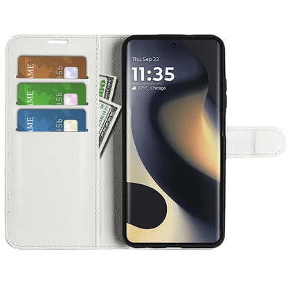 For Motorola Edge (2024) 5G Wallet Case Litchi Texture Leather Phone Cover