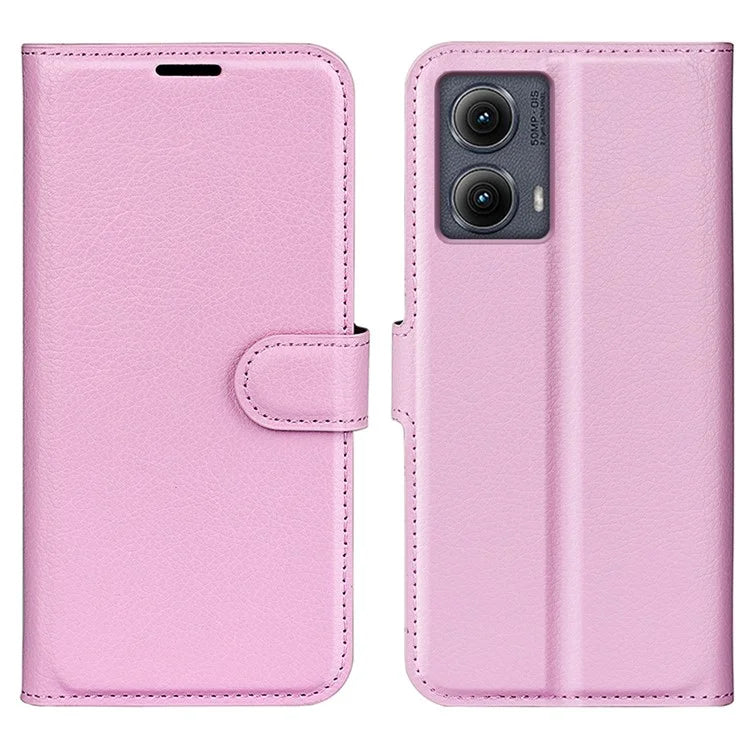 For Motorola Edge (2024) 5G Wallet Case Litchi Texture Leather Phone Cover
