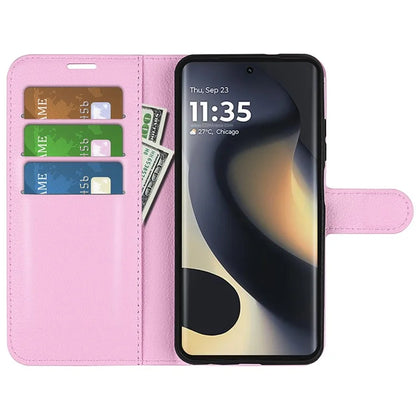 For Motorola Edge (2024) 5G Wallet Case Litchi Texture Leather Phone Cover