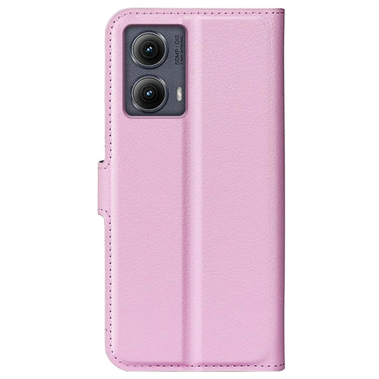For Motorola Edge (2024) 5G Wallet Case Litchi Texture Leather Phone Cover