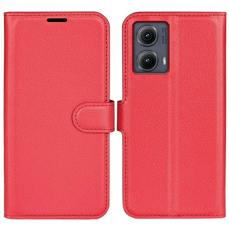 For Motorola Edge (2024) 5G Wallet Case Litchi Texture Leather Phone Cover