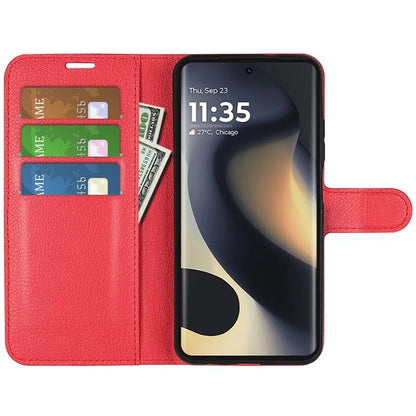 For Motorola Edge (2024) 5G Wallet Case Litchi Texture Leather Phone Cover