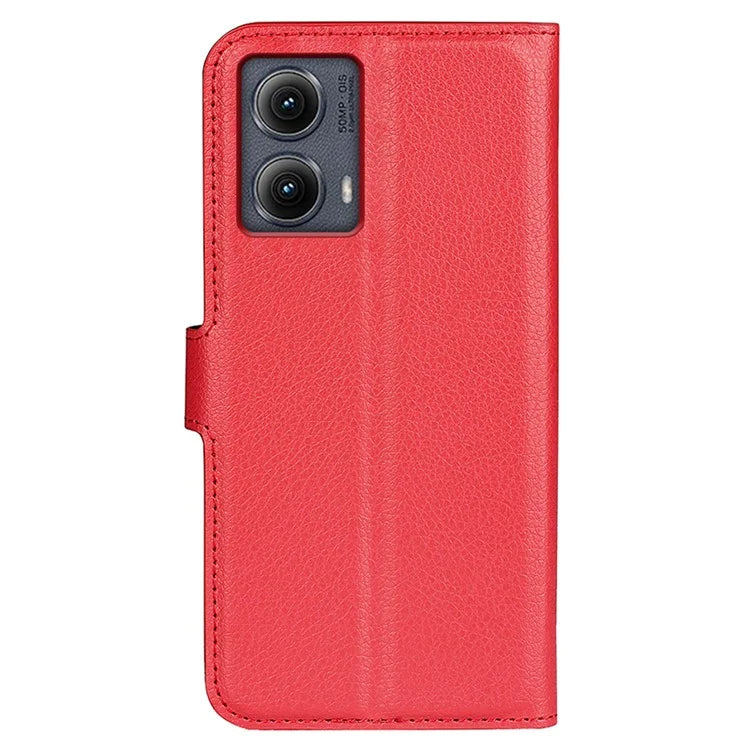 For Motorola Edge (2024) 5G Wallet Case Litchi Texture Leather Phone Cover