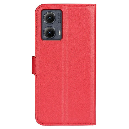 For Motorola Edge (2024) 5G Wallet Case Litchi Texture Leather Phone Cover