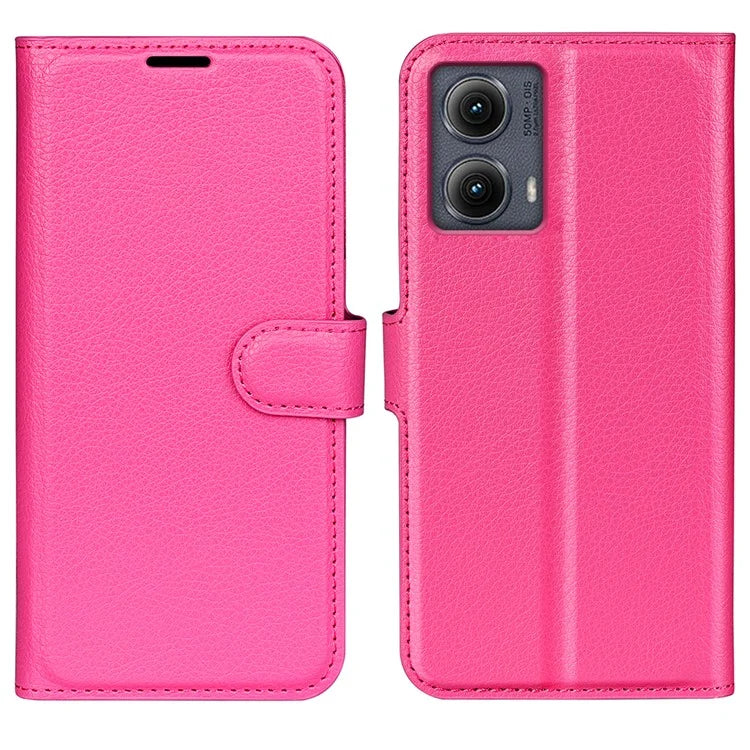 For Motorola Edge (2024) 5G Wallet Case Litchi Texture Leather Phone Cover