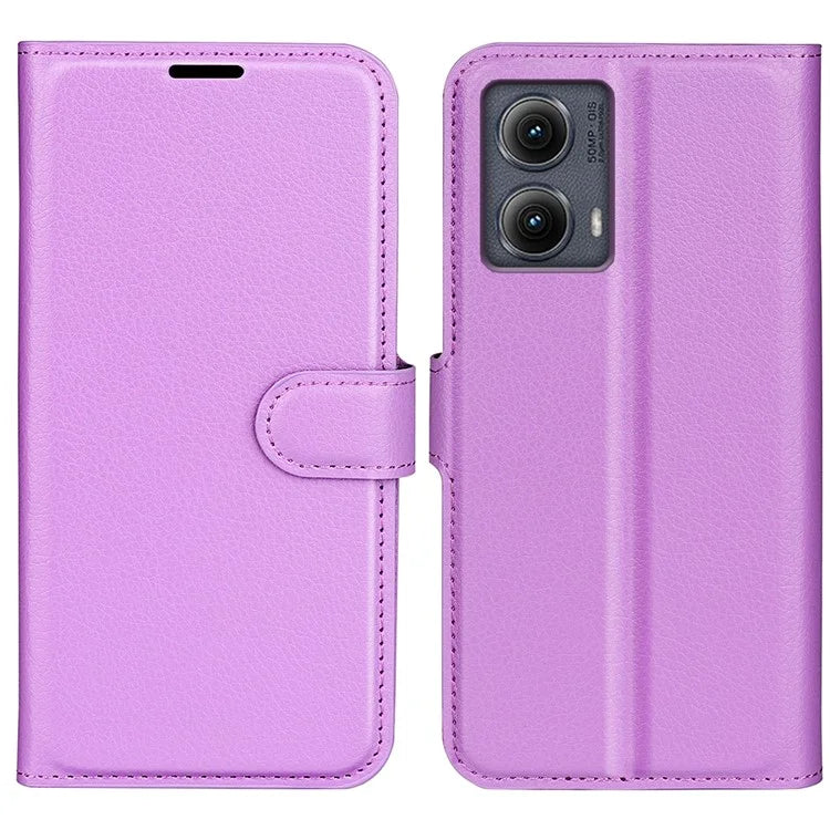 For Motorola Edge (2024) 5G Wallet Case Litchi Texture Leather Phone Cover