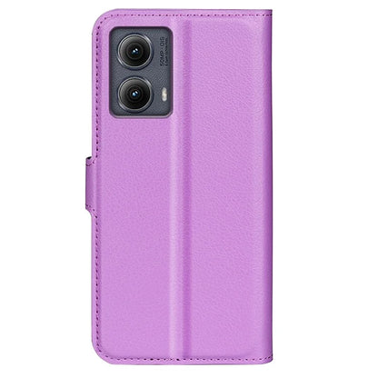 For Motorola Edge (2024) 5G Wallet Case Litchi Texture Leather Phone Cover