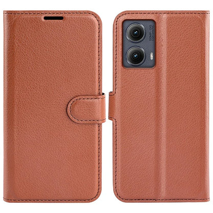 For Motorola Edge (2024) 5G Wallet Case Litchi Texture Leather Phone Cover